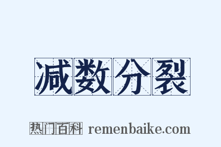 减数分裂是什么意思的图片